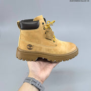 Timberland Mid-Top Lace-Up Boots in Wheat and Taupe