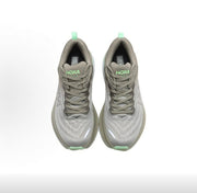 HOKA Bondi 8 Sneakers in Green and Silver