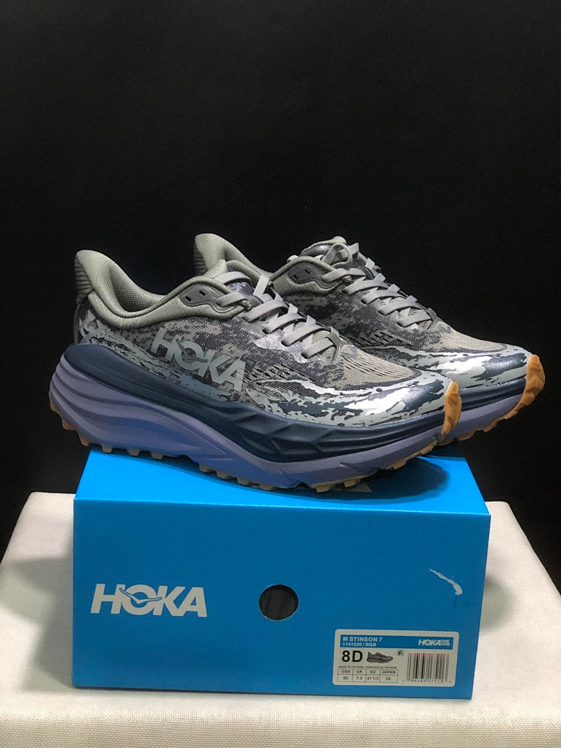 HOKA Stinson 7 Trail Running Shoes in Gray