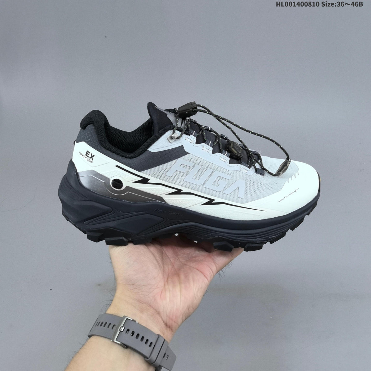 Kailas FUGA EX3 Trail Running Shoes, Gray and White