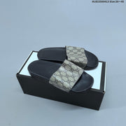 Gucci Floral Print Slide Sandals with Black Footbed