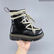 Dr. Martens 1460-Inspired Black Lace-Up Platform Boots