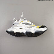 Balenciaga Monday Low-Top Sneakers in White, Gray and Yellow