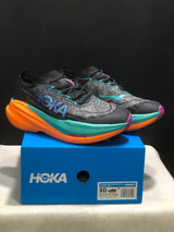 HOKA Mach X 2 Running Shoes, Black and Turquoise