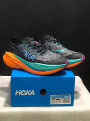 HOKA Mach X 2 Running Shoes, Black and Turquoise