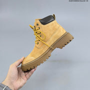 Timberland Mid-Top Lace-Up Boots in Wheat and Taupe