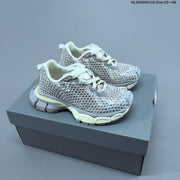 Balenciaga 3XL Fishnet Low-Top Sneakers in Gray