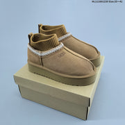 UGG Women's Suede Ankle Boot with Ribbed Collar