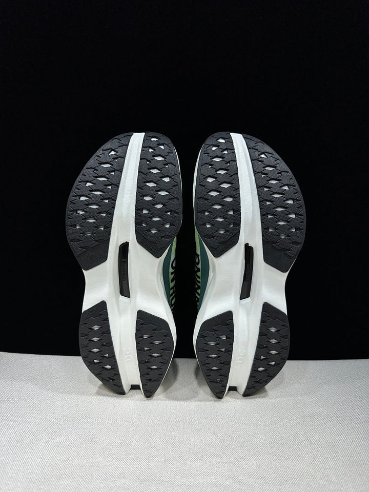 On Cloudboom Max Running Shoes, White and Green