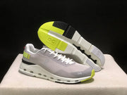 On Cloudnova Form 2 Sneakers, Grey and Fluorescent Green