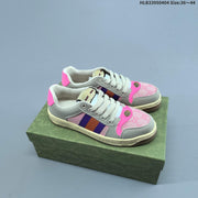 Gucci Screener Distressed Low-Top Sneakers