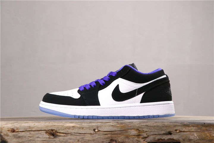 Air Jordan 1 Low White Black Concord Sneakers 553558-108