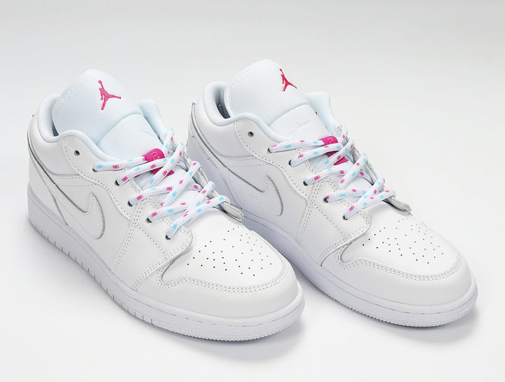 Jordan Air Jordan 1 Low White and Pink Sneakers