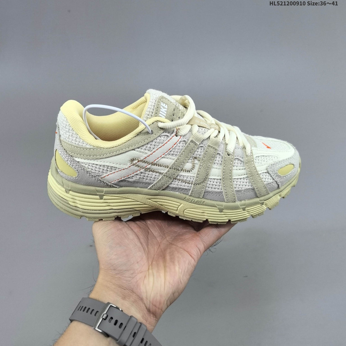 Nike P-6000 Retro Running Sneakers in Cream or Silver Pink