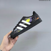 Adidas Originals Superstar Low-Top Sneakers, Black Graphic