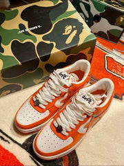 A Bathing Ape BAPE STA Low Sneakers White Orange