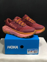HOKA Skyline Float X Trail Sneakers in Burgundy and Pink