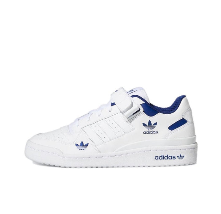 Adidas Forum Low White and Blue Strap Sneakers