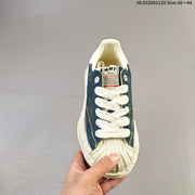 MMY Wayne Low-Top Sneakers in Blue Denim