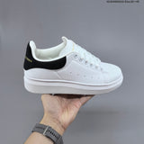 Alexander McQueen Oversized Low-Top Sneakers, White and Black