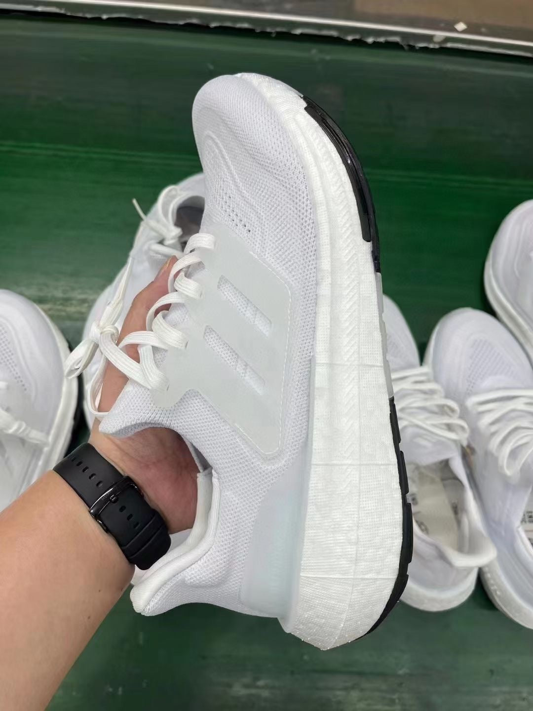 adidas Ultraboost 23 Light Running Shoes, White and Black GY9350