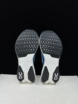 On Cloudboom Strike LS Running Shoes, White and Blue