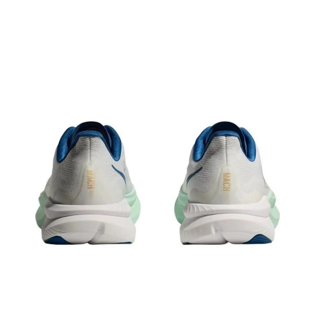 HOKA Mach Running Shoes in White, Blue and Mint