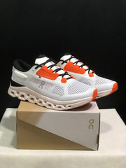 On Cloudstratus 3 Running Shoes in White and Orange