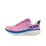 HOKA Clifton 9 Running Shoes, Pink and Blue