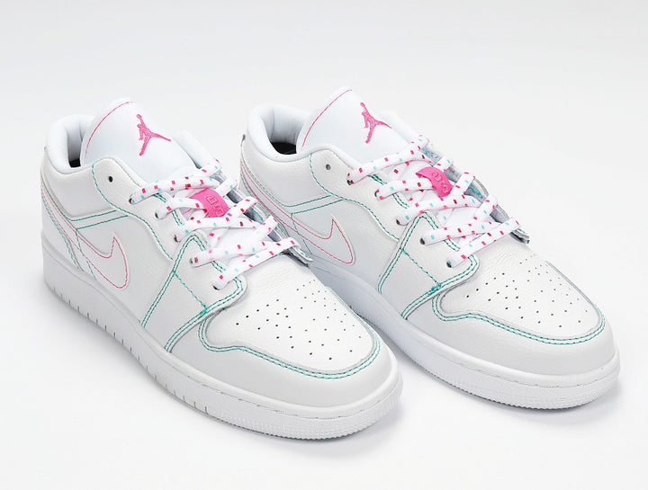 Nike Air Jordan 1 Low White Pink Sneakers 554723-101