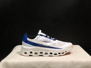 On Cloudmonster Sneakers in Mist White and Blue
