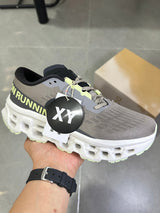 On Running Cloudmonster 2 Running Shoes in Gray and Lime