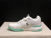 On THE ROGER Clubhouse Pro Tennis Shoes White Mint Green