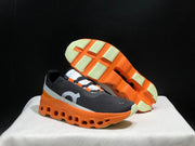 On Cloudmonster Running Shoes Black Orange