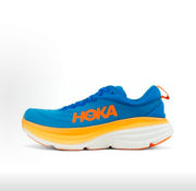 HOKA Bondi 8 Blue and Orange Running Shoes