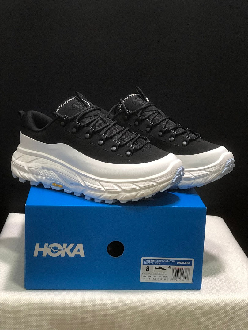 HOKA ONE ONE Tor Summit Black White Trail Sneakers