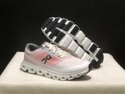 On Cloud 6 Push Sneakers in White and Pink