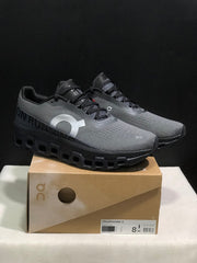 On Cloudmonster 2 Running Shoes in Gray and Black