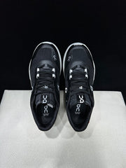 On THE ROGER Clubhouse Pro Tennis Sneakers Black and White