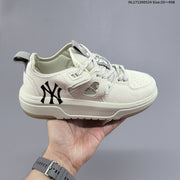 New York Yankees Low-Top Platform Sneakers, White