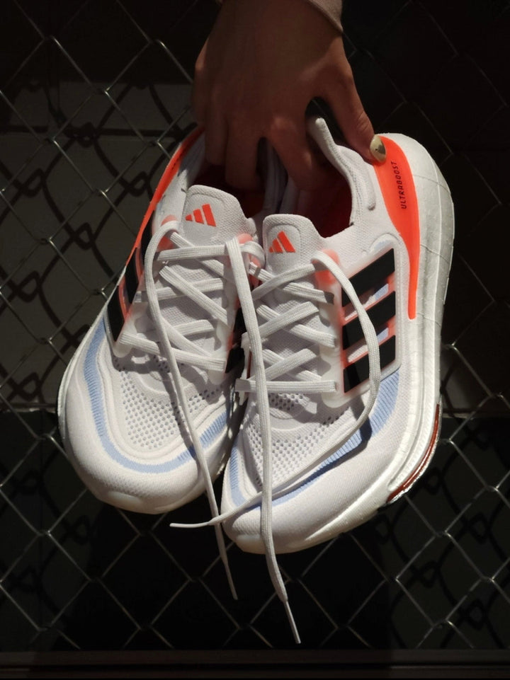 Adidas Ultraboost 23 Running Shoes White Black Orange HQ6351