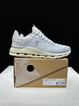 On Cloudnova Form 2 Sneakers, Gray and Cream