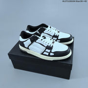 AMIRI Skeleton Low-Top Sneakers in White and Blue