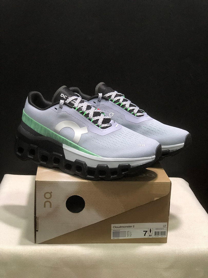 On Cloudmonster 2 Ice Green Running Shoes