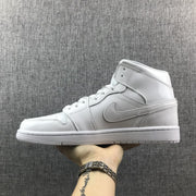 Jordan Air Jordan 1 Mid White Patent-Style Sneakers BQ6472-111