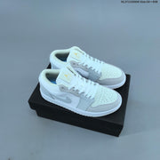 Jordan 1 Low OG Sneakers, White Multi-Color, 553558-146