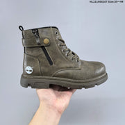 Timberland Lace-Up Ankle Boots with Side Zipper