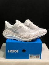 HOKA Stinson 7 White and Gray Sneakers