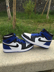 Jordan 1 High Sneakers in Black, White and Royal Blue