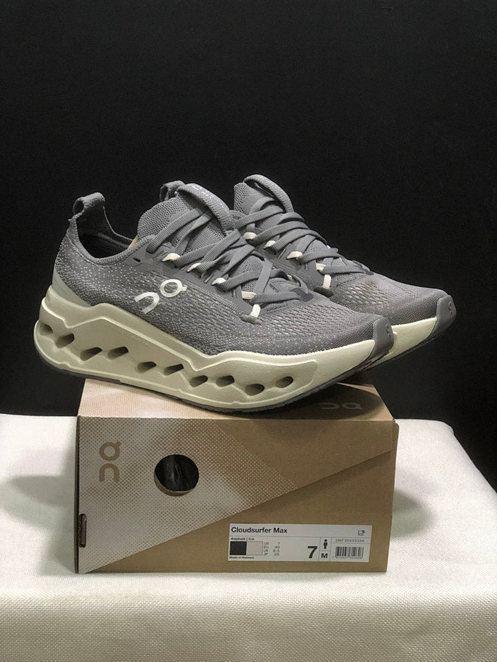 On Cloudsurfer Max Running Shoes, Asphalt Gray